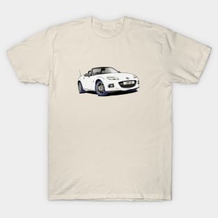 White Mazda MX-5 Car T-Shirt